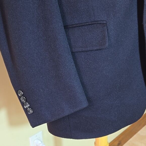 Jos A Bank Cashmere Blazer Jacket Sports Coat Mens 42R Navy Academia Suit Jacket - Picture 8 of 15